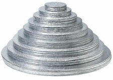 Silver Round 3mm Thin Cake Board Card 8' 9' 10' 11' inch Individually Wrapped