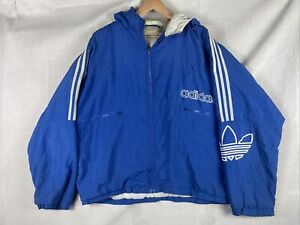 Vintage Adidas Jacket Zip Up Large Blue Sports Jacket Blue