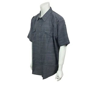 Lions Crest by English Laundry Men's 4XL Grey Short Sleeve Cotton Blend Shirt - Picture 1 of 16