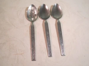 Menge 3 NASCO Kashmir Servierlöffel - Korea Silberbesteck Edelstahl - Bild 1 von 8