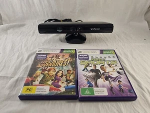 XBOX 360 Kinect Sensor  Bar  + 2 Games Bundle - Tested and Working - Picture 1 of 14
