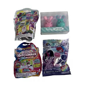 CONFEZIONE 4 sacchetti misteriosi Hatchimals My Little Pony Slime e Bunny balsamo labbra - Foto 1 di 17