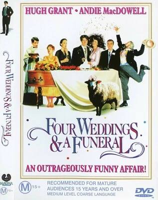 Four Weddings And A Funeral DVD (Region 2,4) VGC Hugh Grant - image 1 of 2