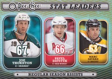 2008-09 OPC O-Pee-Chee Stat Leader NHL Joe Thornton/Pavel Datsyuk/Marc Savard