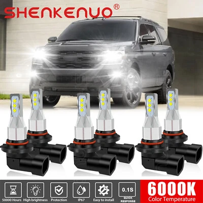 Kit combinado de faros LED + faros antiniebla 6000K para Ford EXPEDITION 2003-2006 Foto 1 de 4