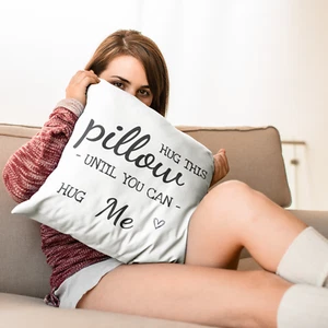 Hug This Pillow Until You Can Hug Me - Couples Pillows Long Distance Relationshi - Picture 1 of 5