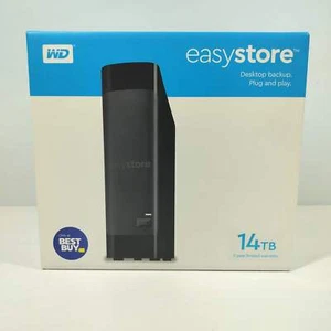 New Western Digital WD Easystore 14TB External HDD WDBAMA0140HBK-NESN - Afbeelding 1 van 6