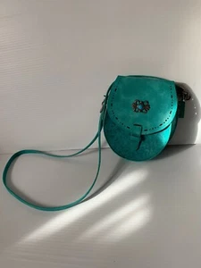 Turquoise crossbody bag leather. New - Picture 1 of 8