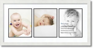 ArtToFrames Collage Mat Picture Photo Frame 3 8x10" Openings in Satin White 25 - Picture 1 of 62