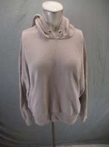 Abercrombie&Fitch Size XL Womens Beige Cotton Blend Pocket Athletic Hoodie 785 - Picture 1 of 10