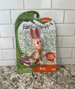 Ren and Stimpy REN Bend-Ems Figurine 90s Cartoon Nickelodeon NEW SEALED Rare HTF - Picture 1 of 2
