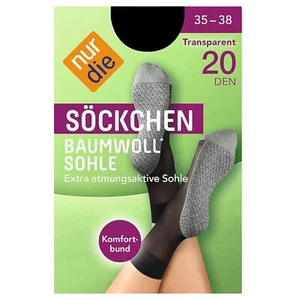 NUR DIE Söckchen Baumwollsohle Transparent 20 DEN NEU !! - Bild 1 von 3