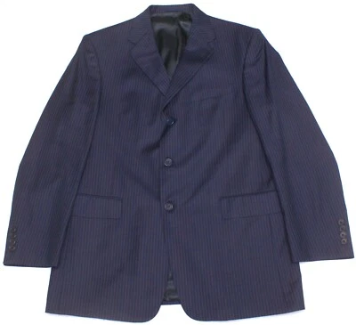 Loro Piana Daniel Cremieux Three Button Blazer Men 42R Blue Stripe Wool Jacket - Image 1 of 4
