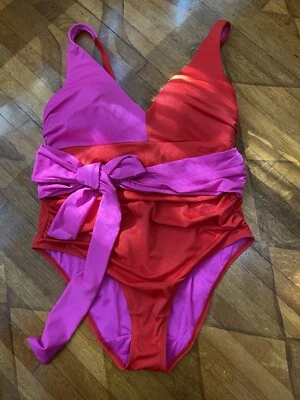 Lane Bryant One Piece Bathing Suit Red/Pink Women Size 12 - Image 1 of 4