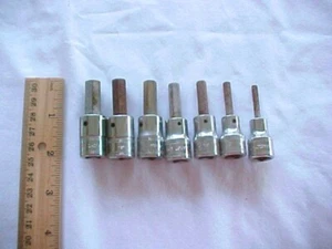Snap On Tools 7 pc 3/8" Drive Metric Hex Bit Socket Set 4-10 mm FAM4A-FAM10B USA - Picture 1 of 21