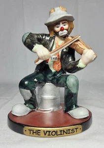 Flambro Imports Emmett Kelly Jr. "The Violinist" Clown Porcelain Figurine - Picture 1 of 10