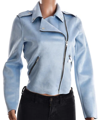 JAQUETA DE MOTOCICLISTA DE CAMURÇA ARTIFICIAL SOMENTE MEMBROS - AZUL - Imagem 1 de 3