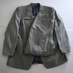 Jack Victor 50L X-Long 44x32 Reflex Stretch Gray Wool Mens Jacket Pants Suit - Picture 1 of 24