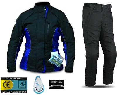 Tuta Complète De Moto Veste + Pantalons Féminins Avec Protections - Photo 1/4