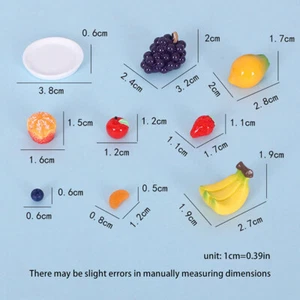 1/12 Dollhouse Simulation Fruits With Plates Model Dollhouse Food Decoration _in - Picture 1 of 15