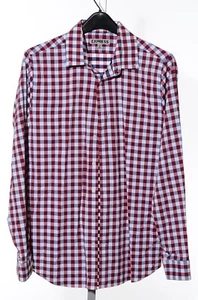 Camisa Express Fitted Rojo-Blanco-Azul Cuadros Guinga Nylon Manga Larga M 15-15.5 - Imagen 1 de 5