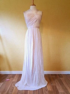 COAST Cream Lace Cross Strap maxi dress size 12 evening long wedding prom - Picture 1 of 14