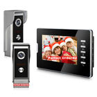 7" Video Door Phone Video Intercom System+2HD Cameras+1 Monitor Night Version