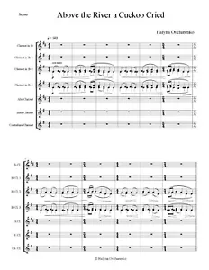 Original composition Clarinet ensemble/choir Ukrainian composer score&parts PDF - Picture 1 of 1