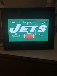 New York Jets NY NFL Night Light Personalize LED Sound Activated LED Light Frame - Picture 1 of 8