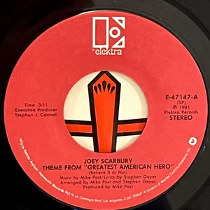 Joey Scarbury The Theme From "The Greatest American Hero" TV 45 RPM Vinyl Record - Picture 1 of 6