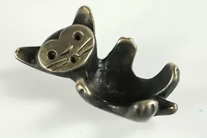 Walter Bosse liegende Katze Messing Figur Herta Baller Wien Vintage 50er Jahre - Bild 1 von 6
