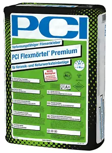 PCI Flexmörtel Premium 20 kg Fliesenkleber Natursteinkleber Flexkleber Fliesen - Bild 1 von 12