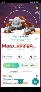 Pokemon Heatran LV40 3moves in 2019 -TRA'DE Lucky guaranteed GO- Description - Picture 1 of 1