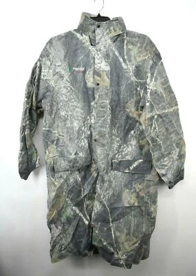 Chaqueta impermeable de colección Frogg Toggs para hombre camuflada cuello falso frente a presión manga larga L Foto 1 de 4
