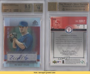 2004 SP Prospects Auto Draft Picks /400 Eric Hurley #309 BGS 9.5 GEM MINT Auto