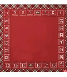 Pottery Barn Advent Calendar Table Throw With Pockets_50”x50”_NWOT - Picture 1 of 16