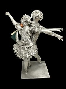 Vintage Don Drumm Cast Aluminum Boris & Natasha Ballet Metal Sculpture RARE FIND