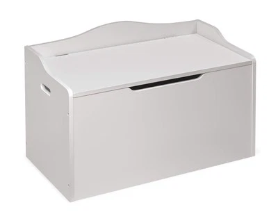Kid's Wooden Toy Box and Storage Bench Seat with Safety Hinge - White - Image 1 of 4