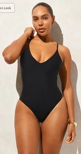 J. Crew  Lana one-piece in Classic Sculpt™ Swimsuit Black Size 8 NWT - Picture 1 of 7