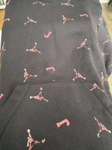 Jordan Sweatshirt Boys Medium Black Hoodie Sweater Nike Air AOP Kids Medium - Picture 1 of 2