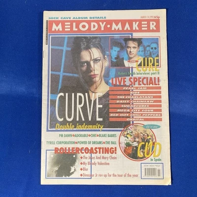 Melody Maker March 14, 1992 CURVE Double indemnity  - Image 1 of 4