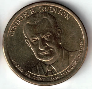 USA - 2015D - 1$ Presidential - Lyndon B. Johnson - Rare & NIFC - #21145 - Picture 1 of 2