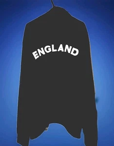 ENGLAND Mens Jacket Richard Chang Sports Track Zip Up Embroidered Navy Blue XL - Picture 1 of 9