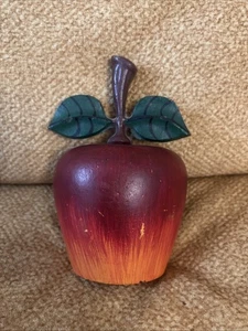 Tope de puerta vintage rojo manzana hecho de hierro fundido - Imagen 1 de 6