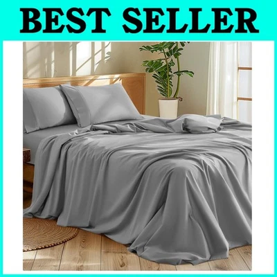 Juego de sábanas de algodón egipcio de calidad hotelera 5 estrellas, gris, reina Foto 1 de 4