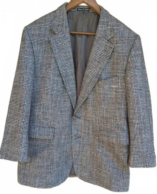 Blazer Traje Chaqueta Abrigo Deportivo STAFFORD Para Hombre Talla 42 S Gris/Blanco/Rojo Tweed Foto 1 de 4