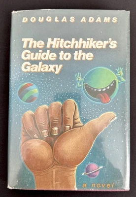 The Hitchhiker’s Guide to the Galaxy ~Douglas Adams 1979 BCE HC DJ Sci-fi VG- - Image 1 of 4