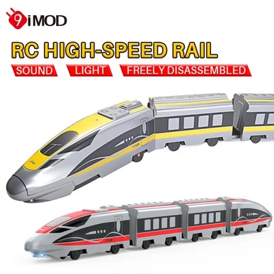 9IMOD Electric High-Speed Rail Trains with Lights and Sounds RC Toy Train Model - Image 1 of 4