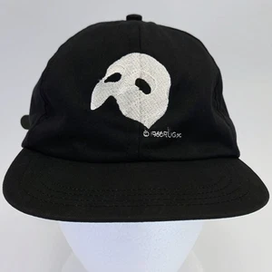 Vintage Phantom Of The Opera Hat Cap Embroidered 1986 Broadway Black Strapback - Picture 1 of 9