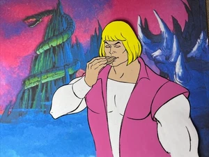 HE-MAN Animation Cel vintage MOTU cartoon production art PRINCE ADAM  She-Ra I5 - Picture 1 of 2